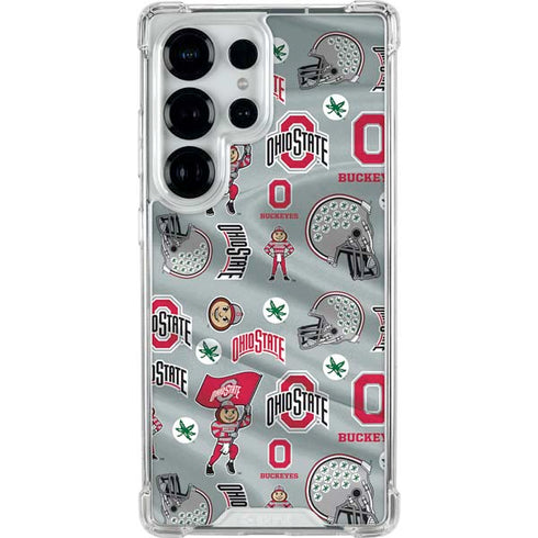 Ohio State University Pattern Galaxy S25 Ultra Clear Case